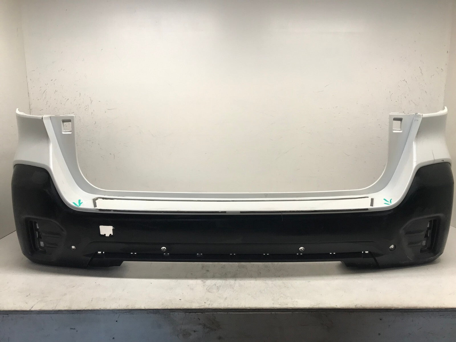 Rear Bumper Cover White Subaru Outback 2020 w/Sensor Holes 57704AN31A OEM