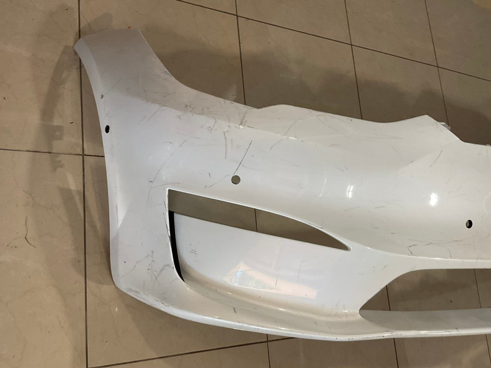 Front Bumper Cover White Tesla Model X 2021-2024