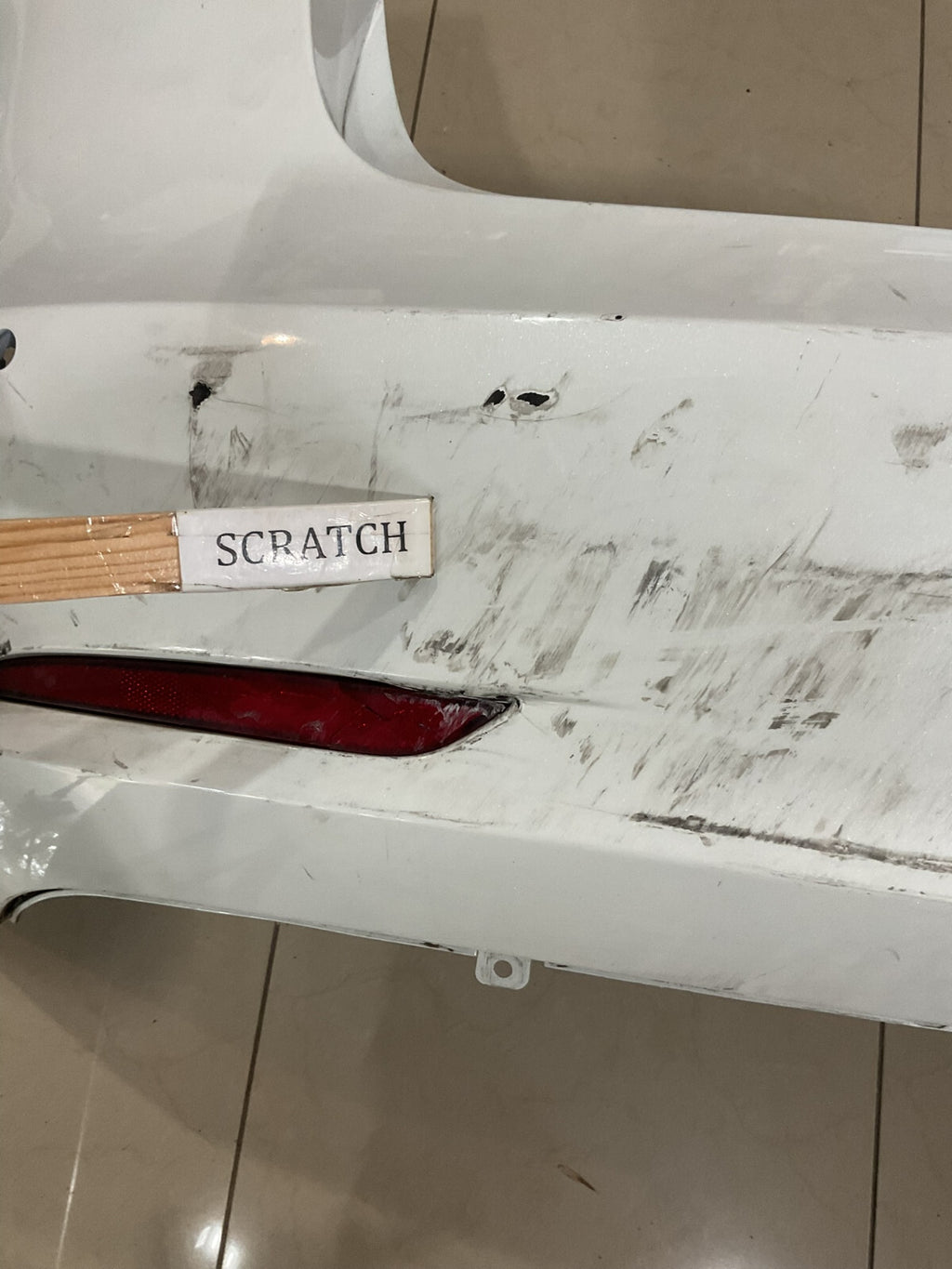 Rear Bumper Cover White 2017 2018 2019 2020 2021 Tesla Model 3 CAPA
