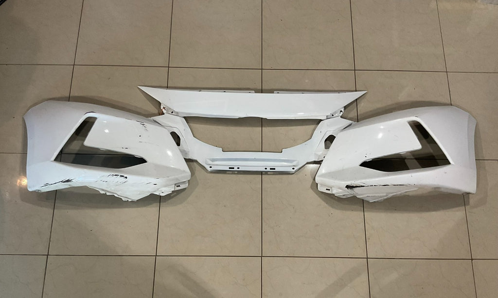 Front Bumper Cover White 2020 2021 2022 Nissan Sentra S/SV 62022+6lb0h OEM