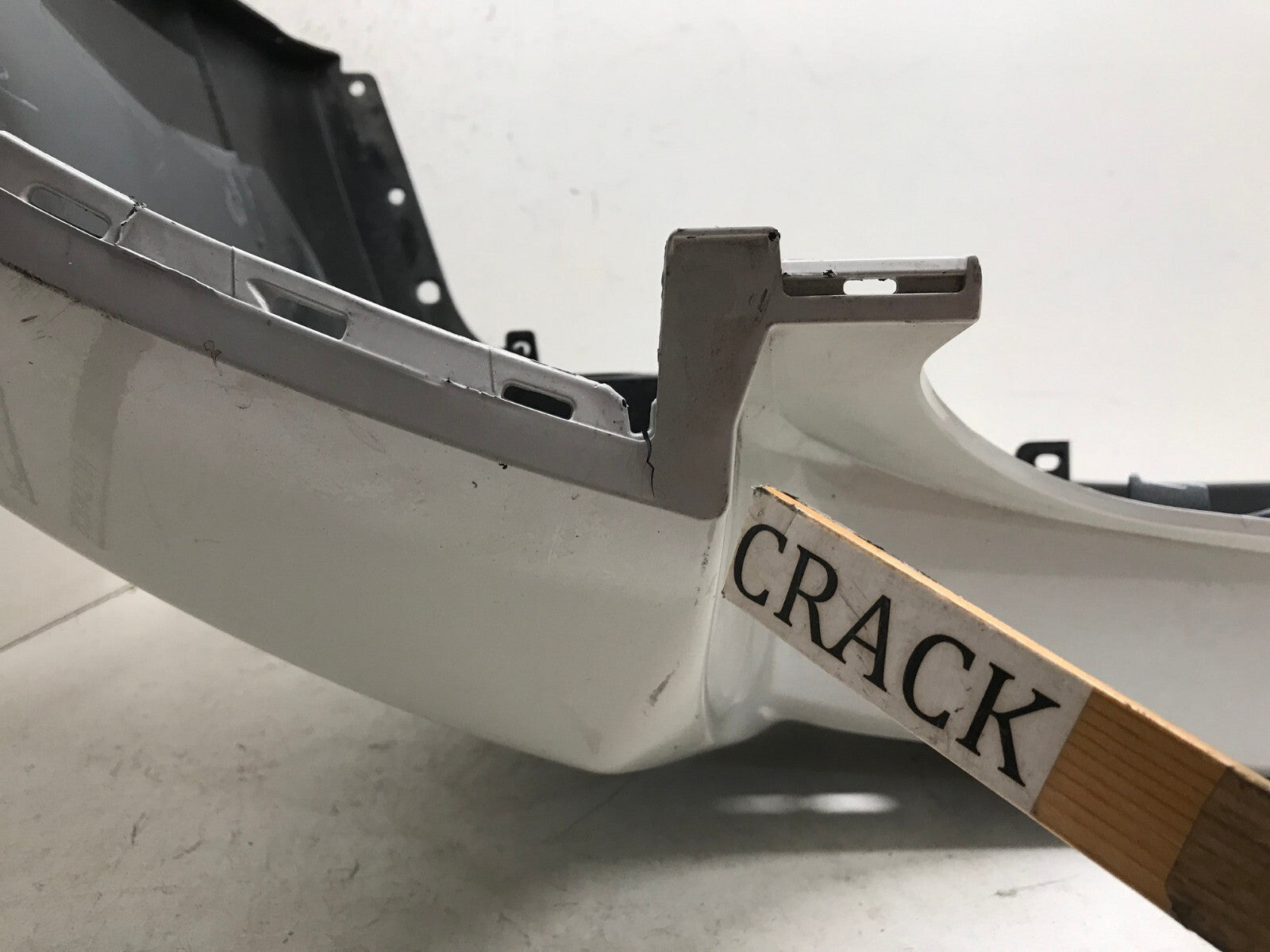 Rear Bumper Cover White 2018-2021 Subaru Crosstrek Base/Prem w/Sensor Holes OEM