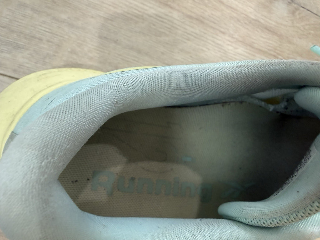 Reebok Zignition Glitch Aqua Yellow Haze Women's Mesh Running Shoes Size 7.5