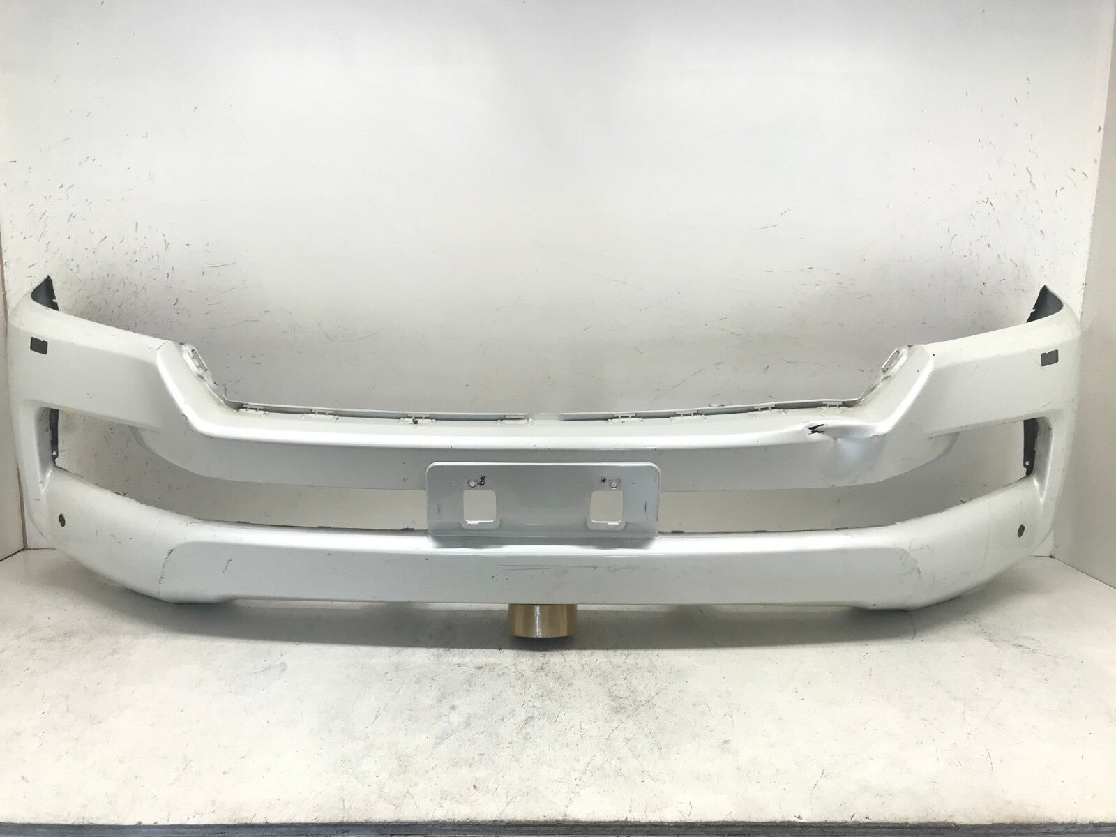 Front Bumper Cover Toyota Land Cruiser Base w/Sensor Holes White 2016-2017 OEM