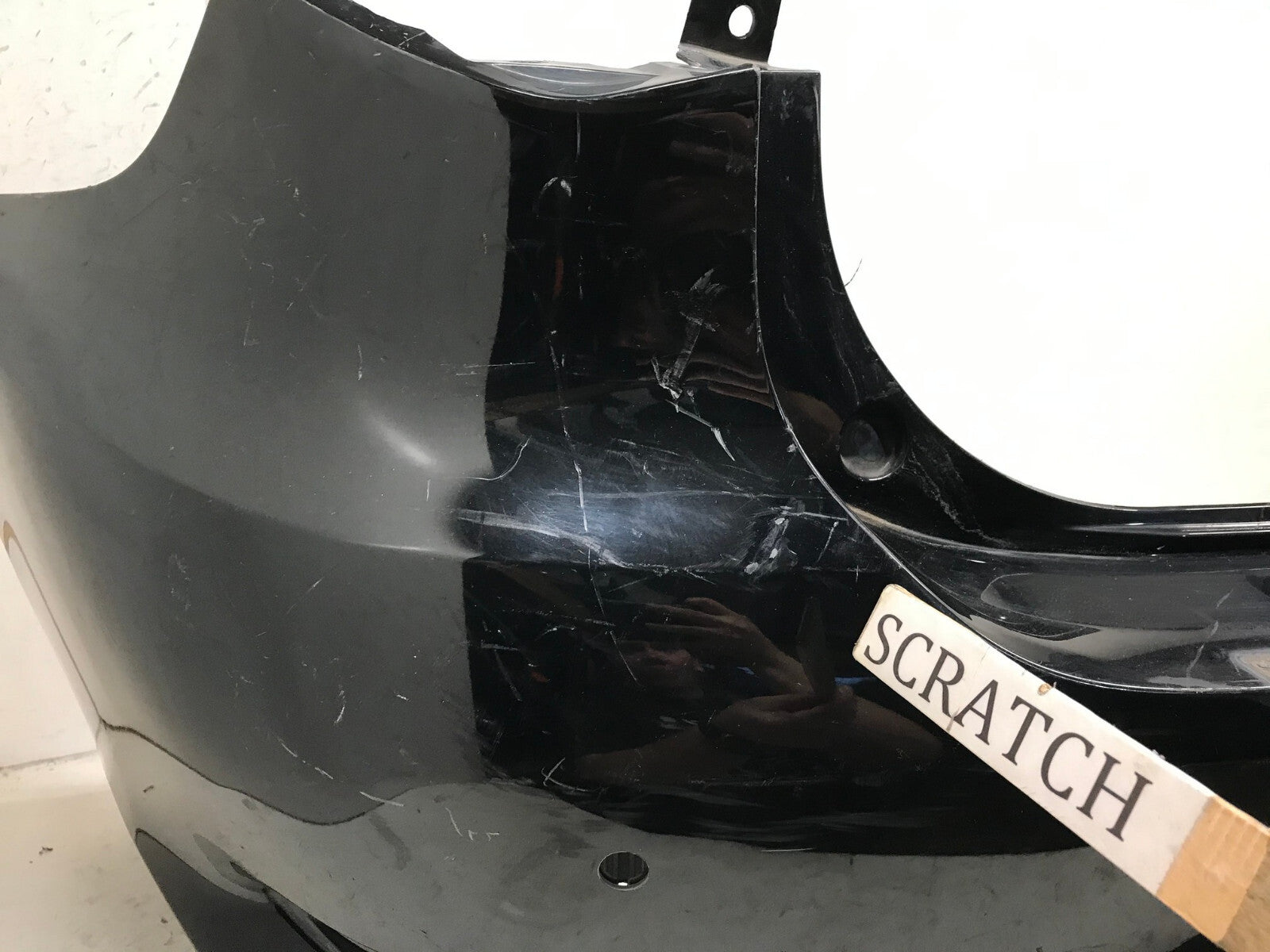 Rear Bumper Cover Black 2016-2020 Infiniti QX60 Base/Hybrid w/Sensor Holes OEM