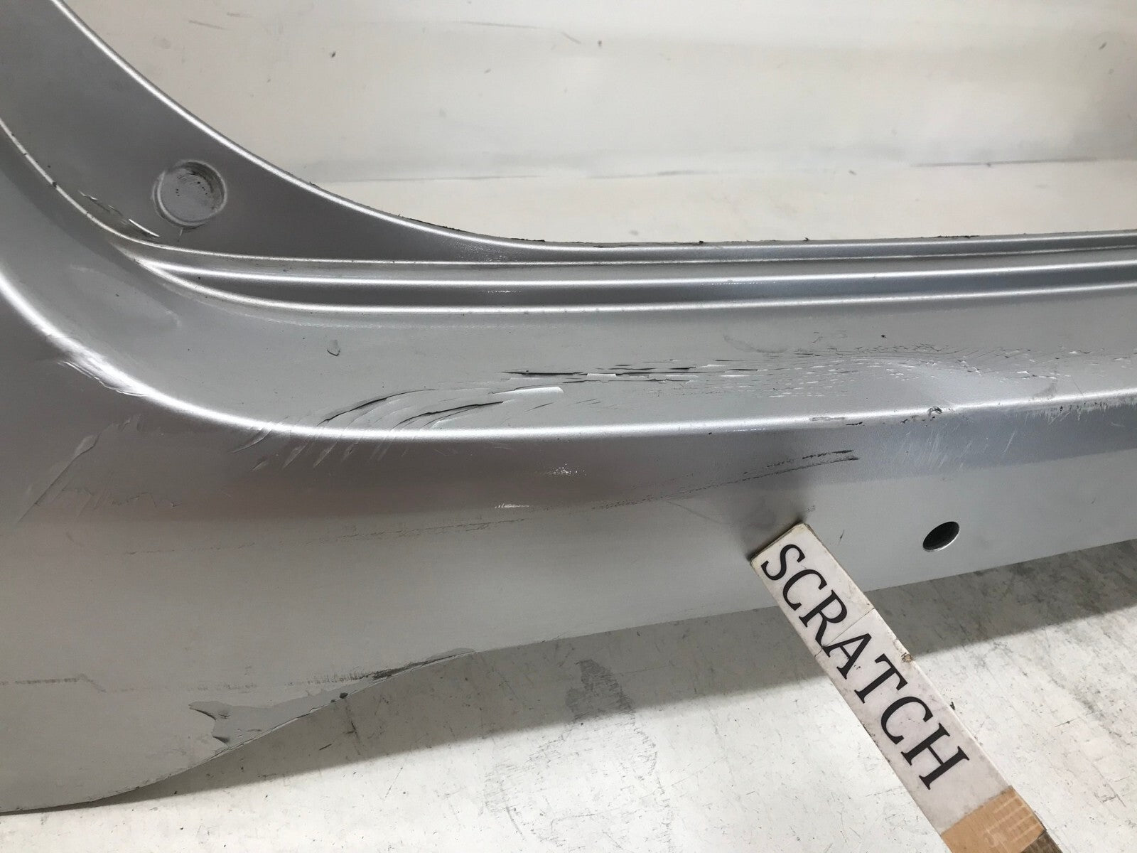 Rear Bumper Cover Silver Kia Sorento EX/Limited 2014-2015 w/Sensor Holes OEM