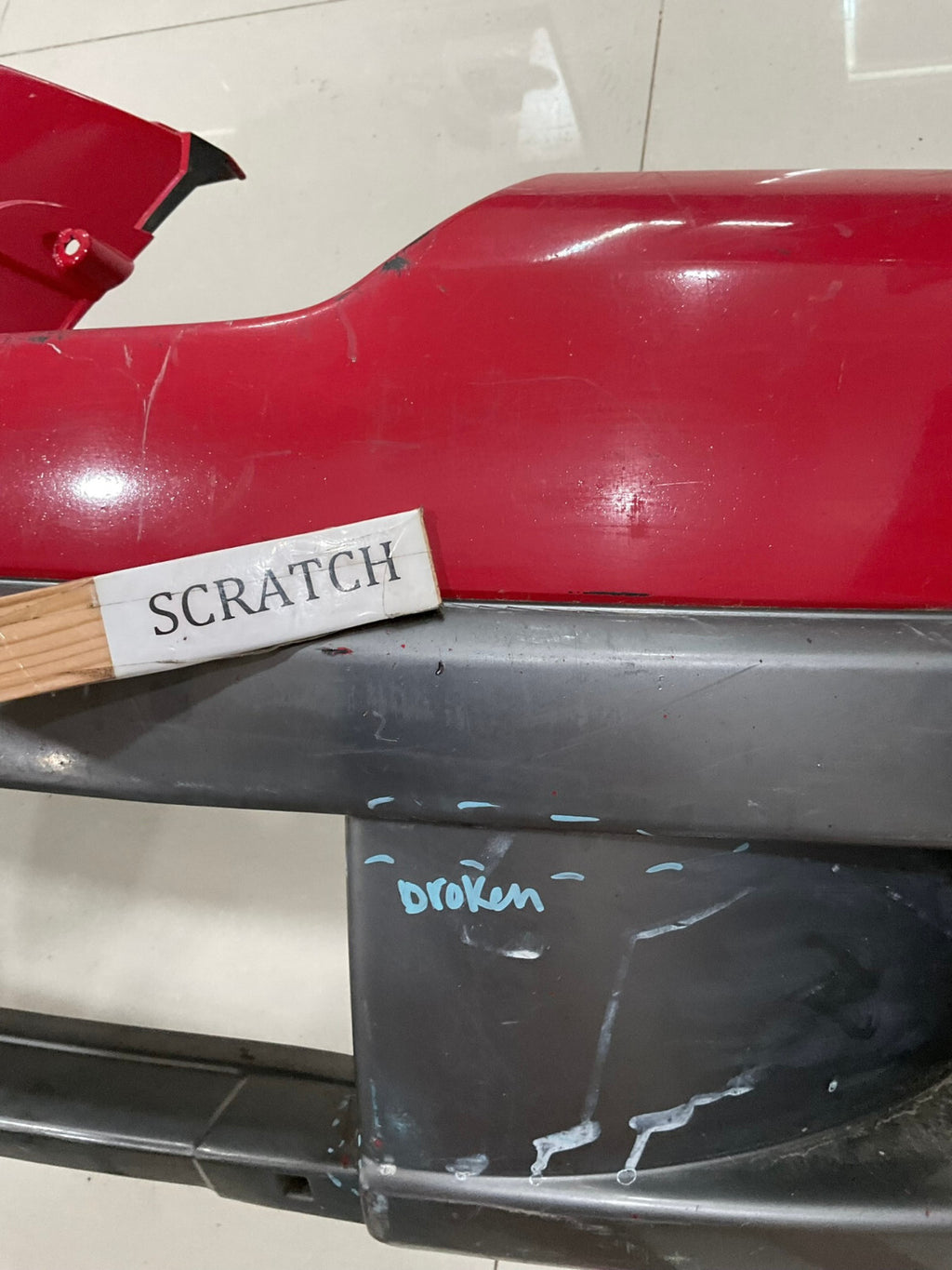 Front Bumper Cover Red Mitsubishi Outlander 03 04 05 06 CAPA