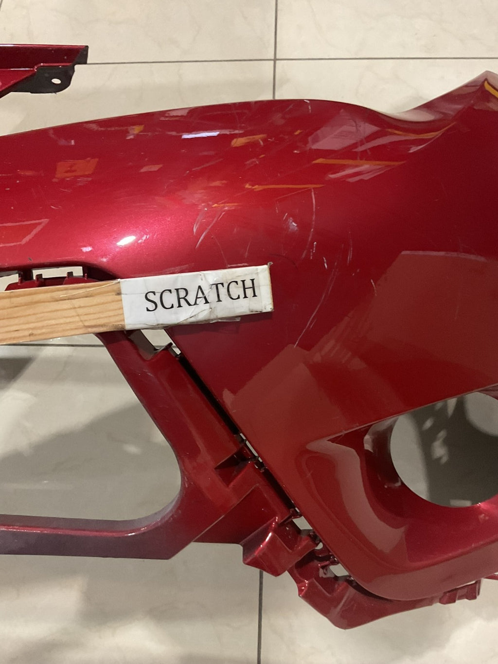 Front Upper Bumper Cover Red 2013-2015 Toyota RAV4 CAPA