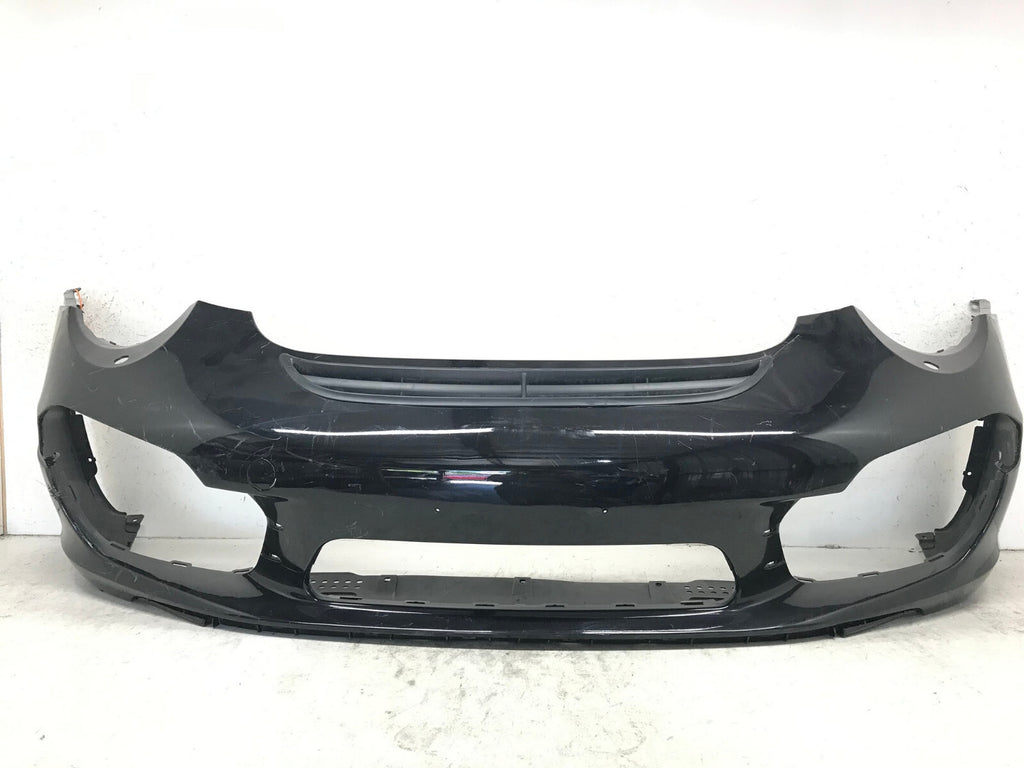 Front Bumper Cover Black Porche 911 Carrera 2012 2016 w/Sensor Holes OEM