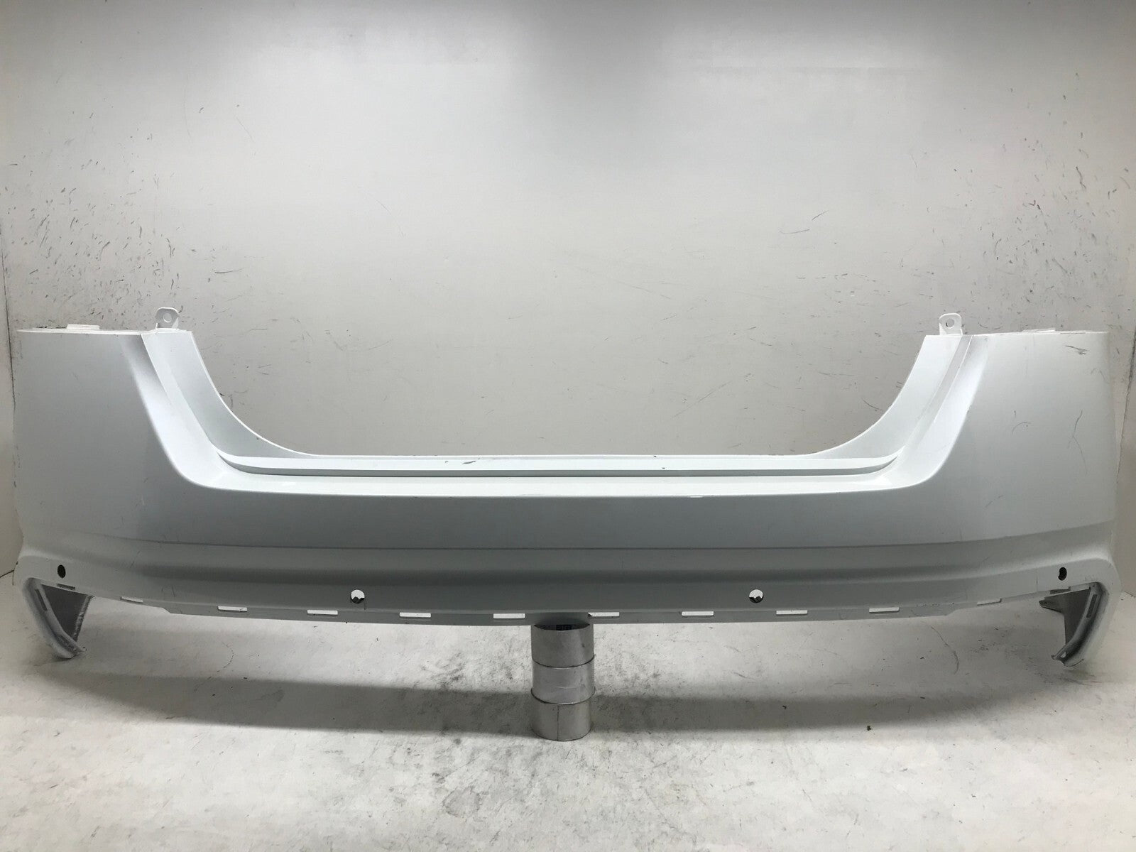Rear Bumper Cover White Nissan Altima S/SL/SV/SR 2019-2020 w/Sensor Holes OEM