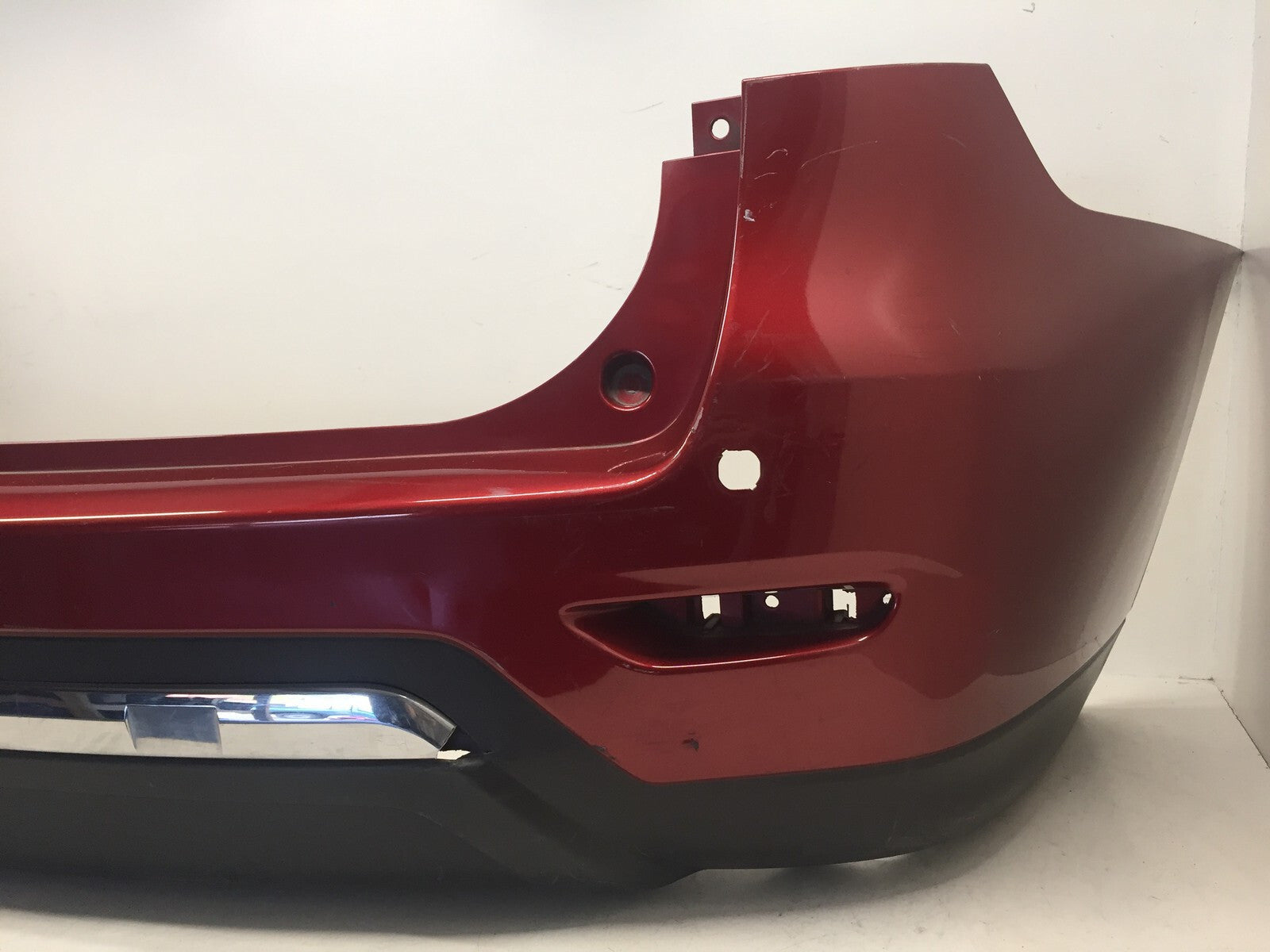 Rear Bumper Cover Nissan Pathfinder Platinum SV Hybrid w/Sns Holes 2013-2016 OEM