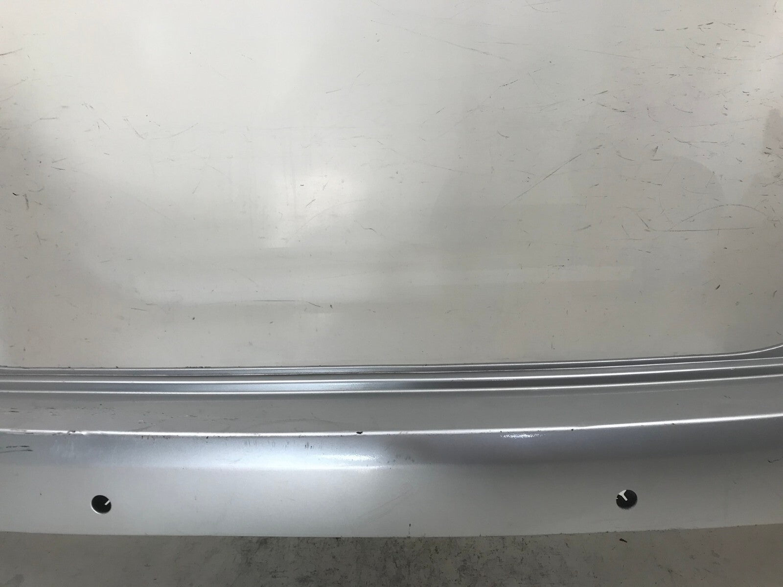 Rear Bumper Cover Silver Kia Sorento EX/Limited 2014-2015 w/Sensor Holes OEM