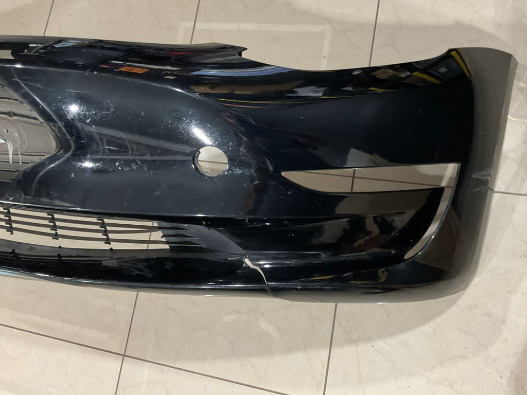 Front Bumper Cover Black 2017-2021 Tesla Model 3 CAPA