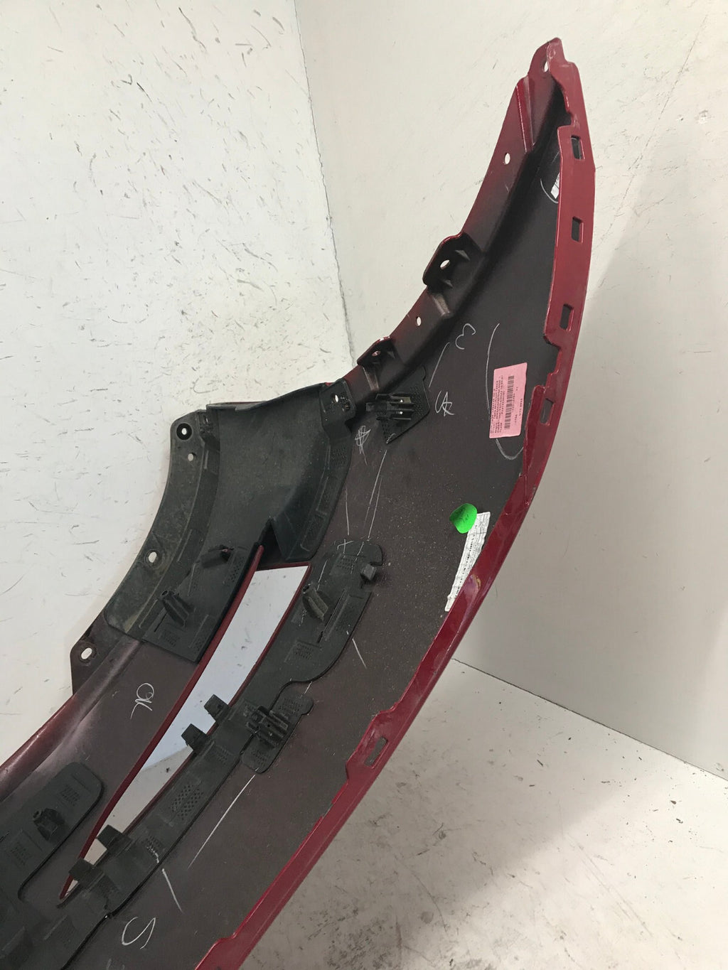 Front Bumper Cover Red 2020-2022 Tesla Model Y Long Range w/Sensor Holes OEM