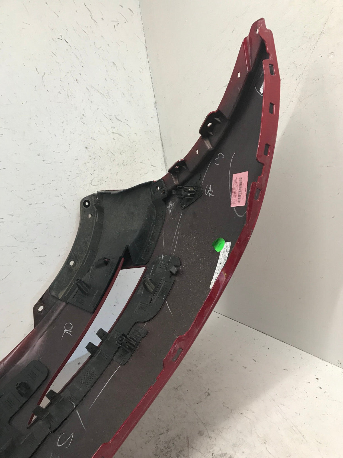 Front Bumper Cover Red 2020-2022 Tesla Model Y Long Range w/Sensor Holes OEM