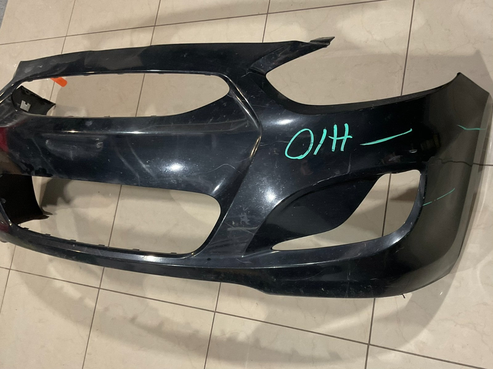 Front Bumper Cover Black 2014-2017 Hyundai Accent 86511+1r010 OEM