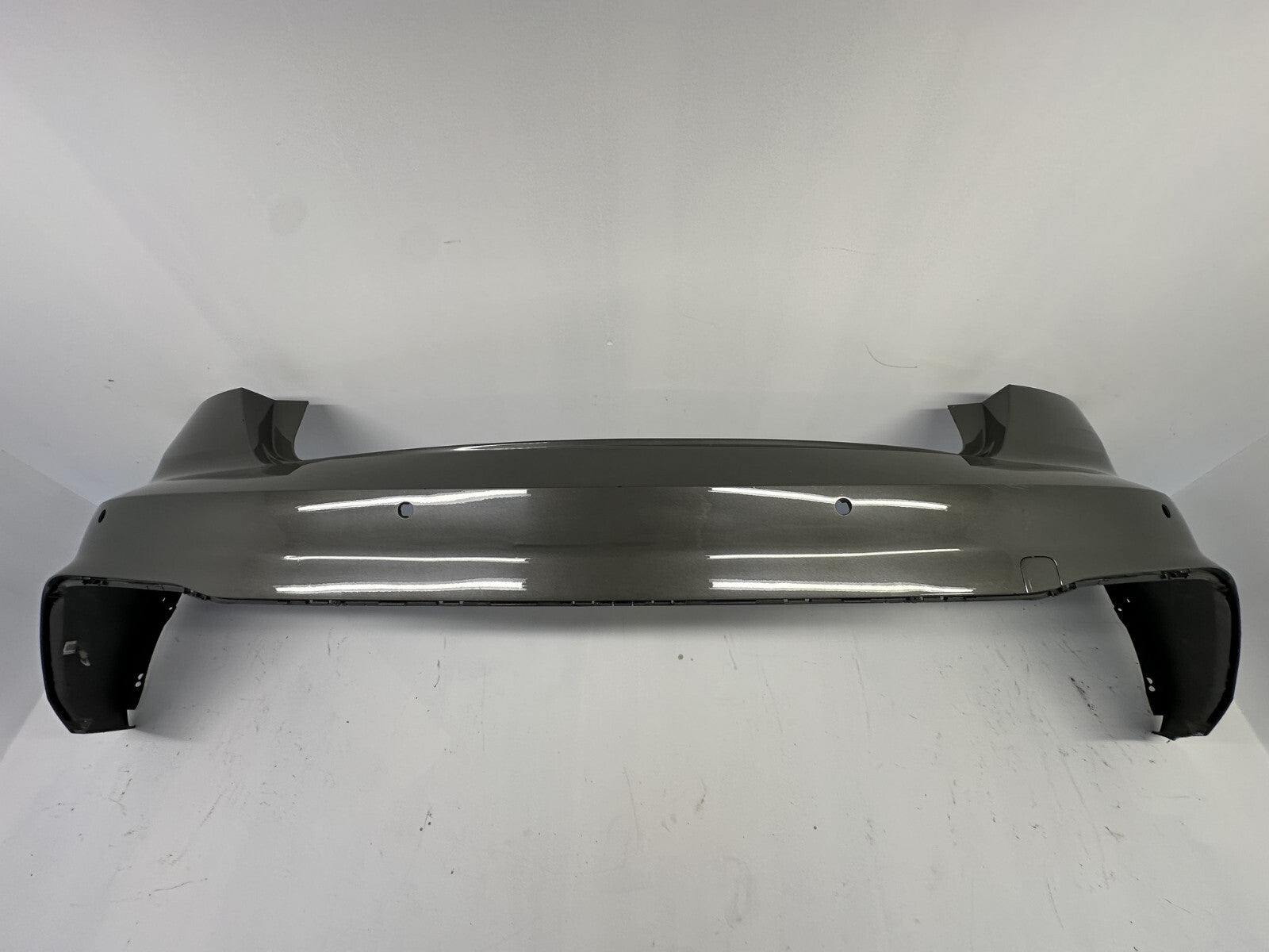 Rear Bumper Cover Grey 20-23 Audi S4 w/Sensor Holes 8W5807067LGRU OEM