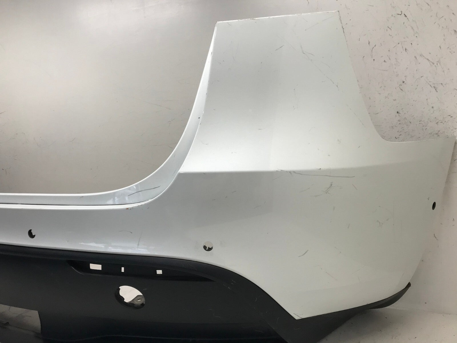 Rear Bumper Cover White 20-2023 Tesla Model Y Long Range/Perf w/Sensor Holes OEM