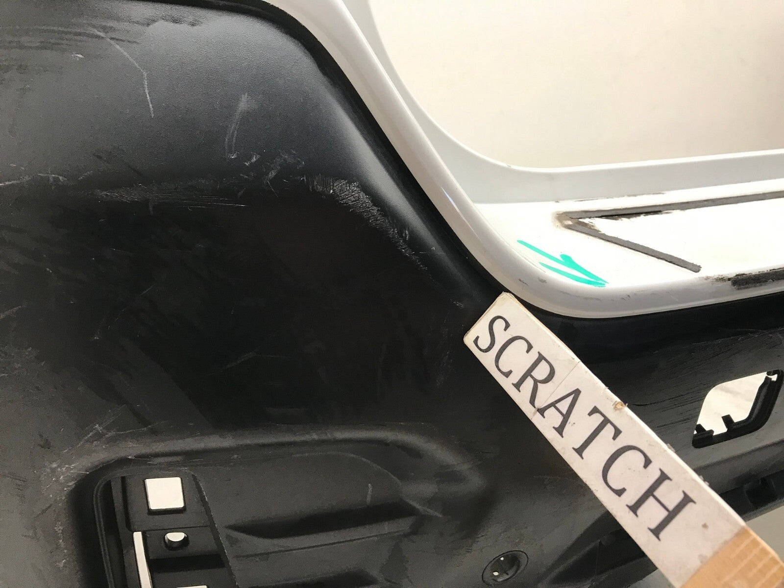 Rear Bumper Cover White Subaru Outback 2020 w/Sensor Holes 57704AN31A OEM