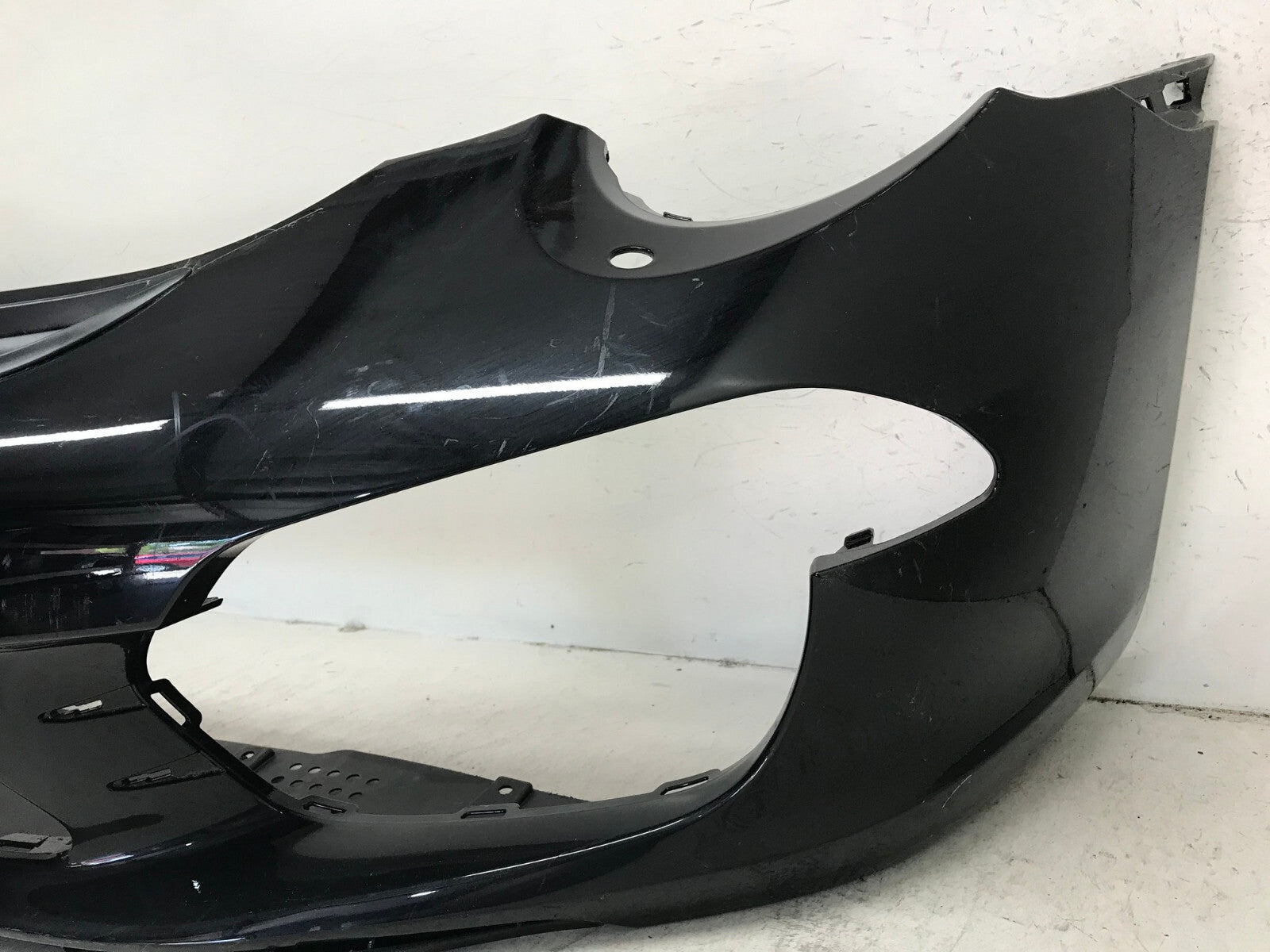 Front Bumper Cover Black Porche 911 Carrera 2012 2016 w/Sensor Holes OEM