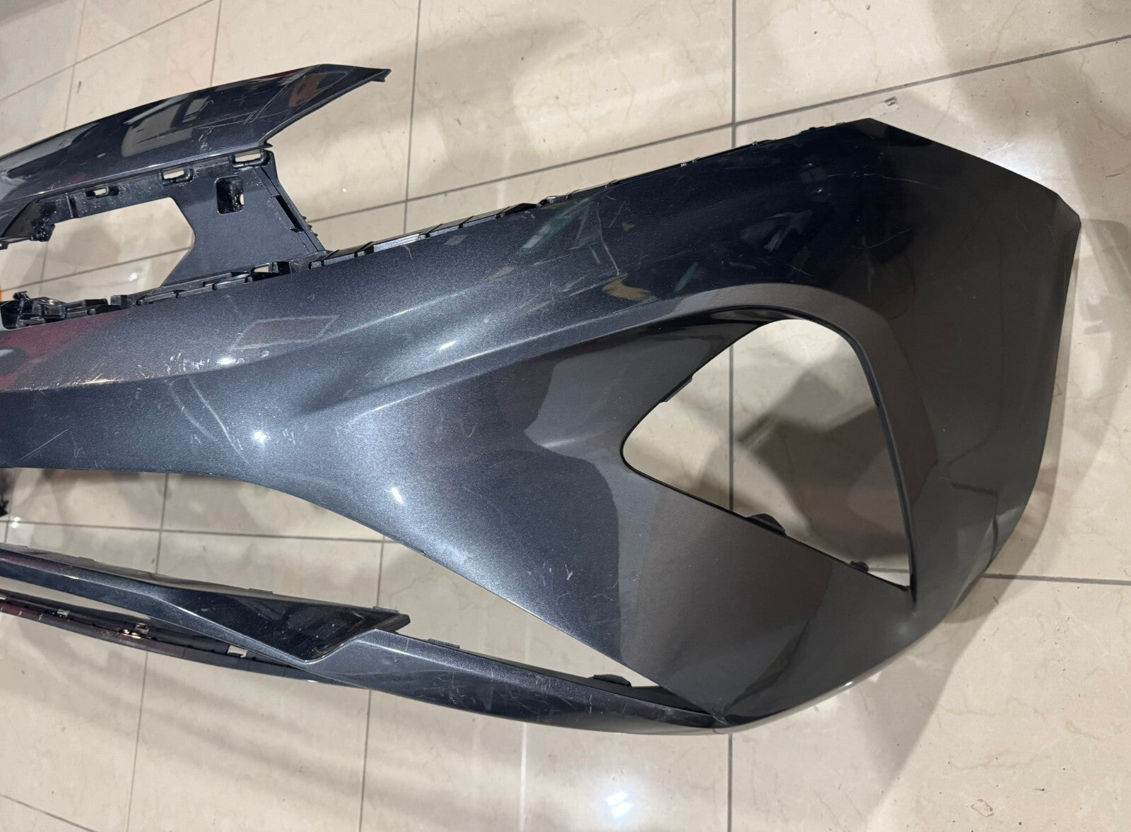 Front Bumper Cover Gray 2014 2015 2016 Kia Forte CAPA