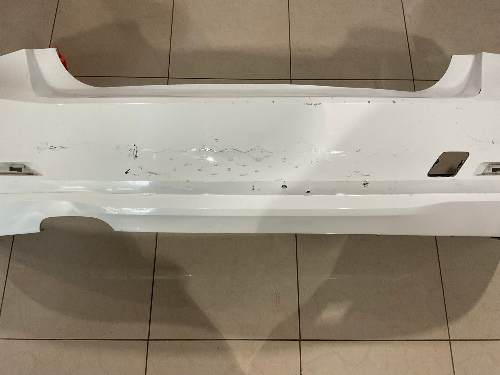 Rear Bumper Cover White 14-16 BMW F10 5-Series 158+577+11 OEM