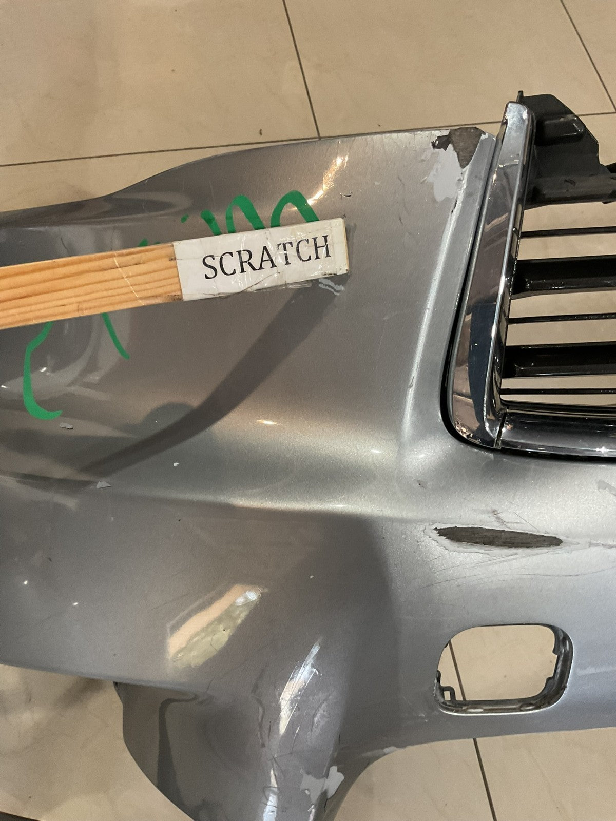 Front Bumper Cover Silver Toyota Highlander LE Lted Hybrid 14-16 52119+0e220 OEM