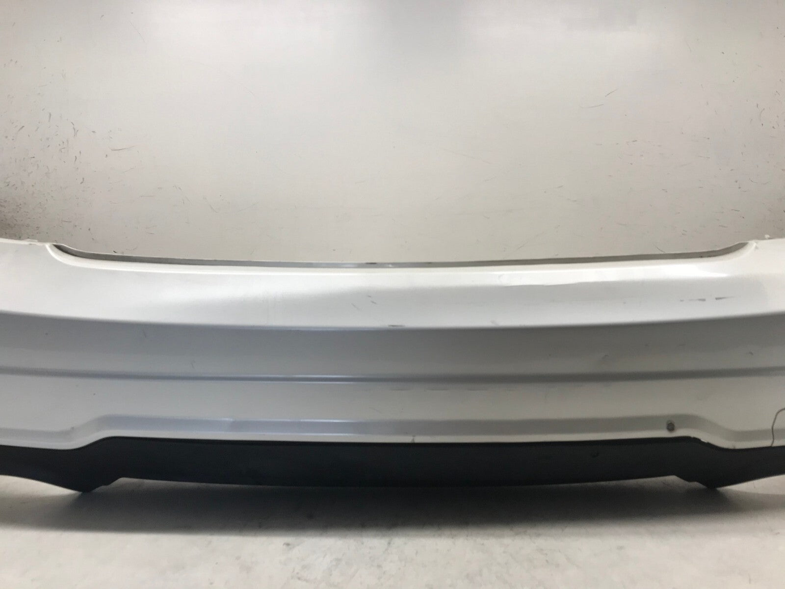 Rear Bumper Cover White 12-14 Mercedes W204 C250 Sport AMG w/Sensor Holes OEM
