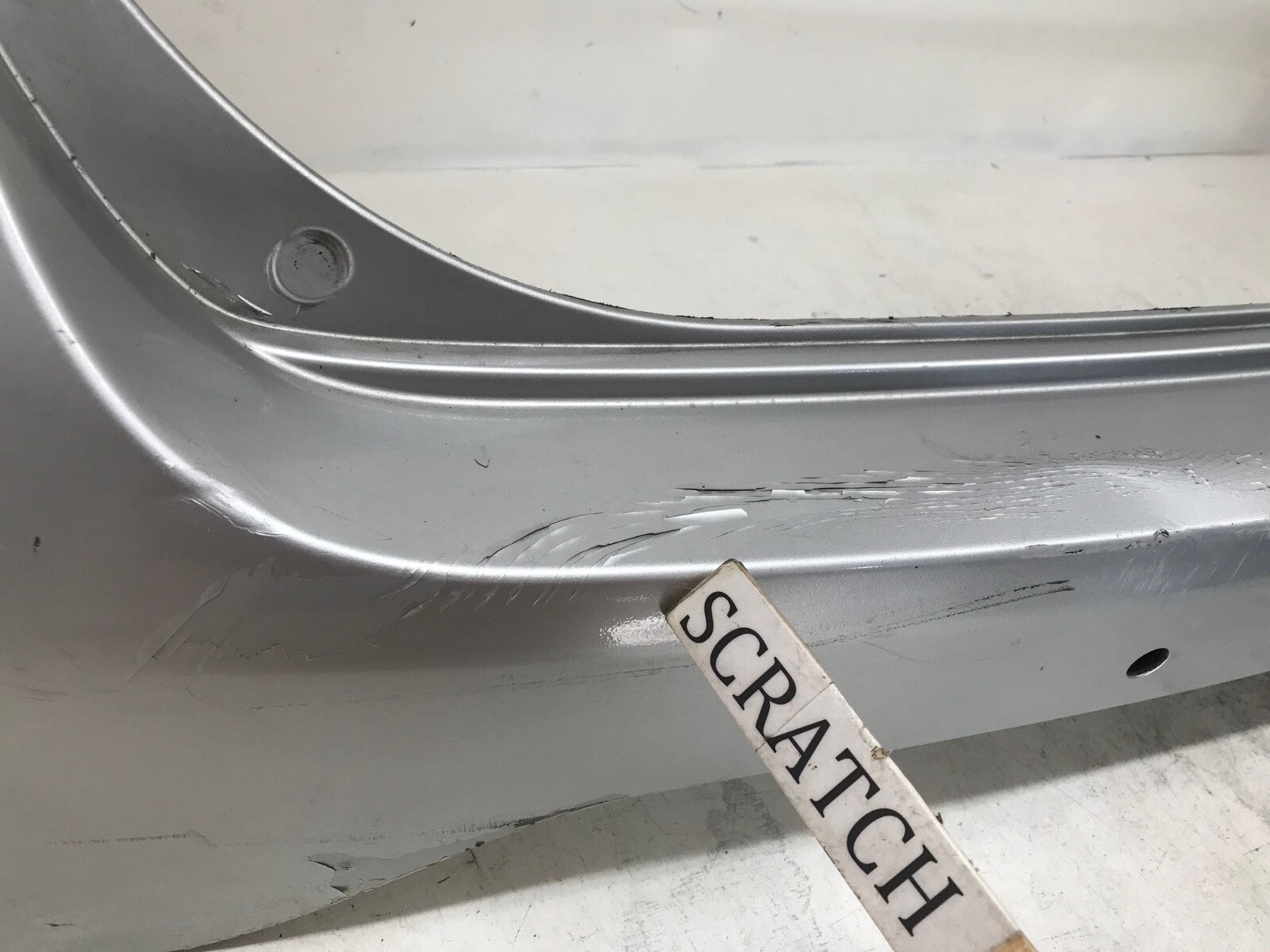 Rear Bumper Cover Silver Kia Sorento EX/Limited 2014-2015 w/Sensor Holes OEM