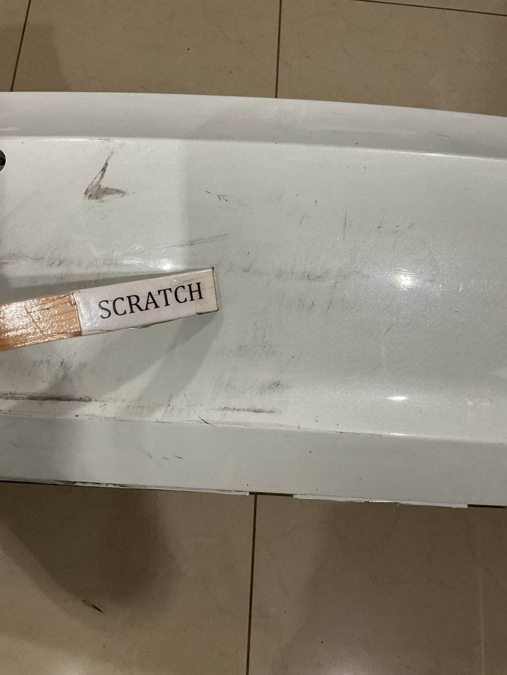 Rear Bumper Cover White 2017 2018 2019 2020 2021 Tesla Model 3 CAPA