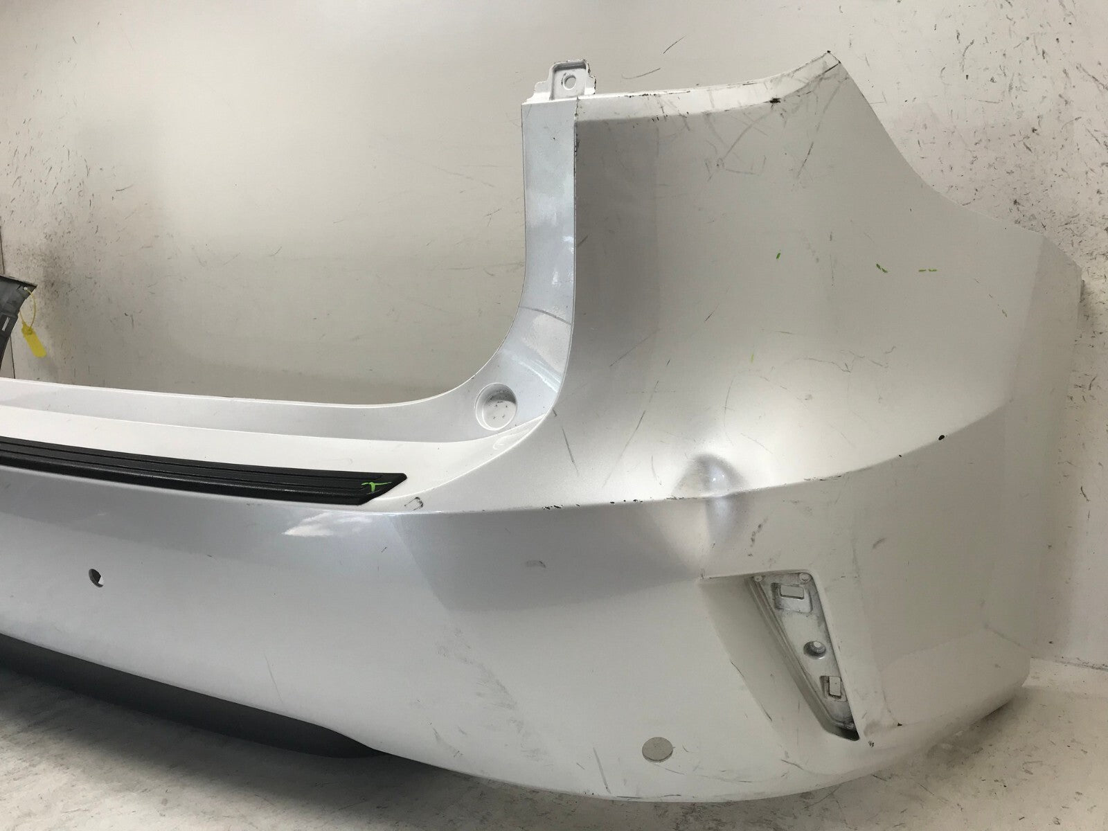Rear Bumper Cover White Lexus RX350 RX450H Base F Sport 16-18 w/Sensor Holes OEM