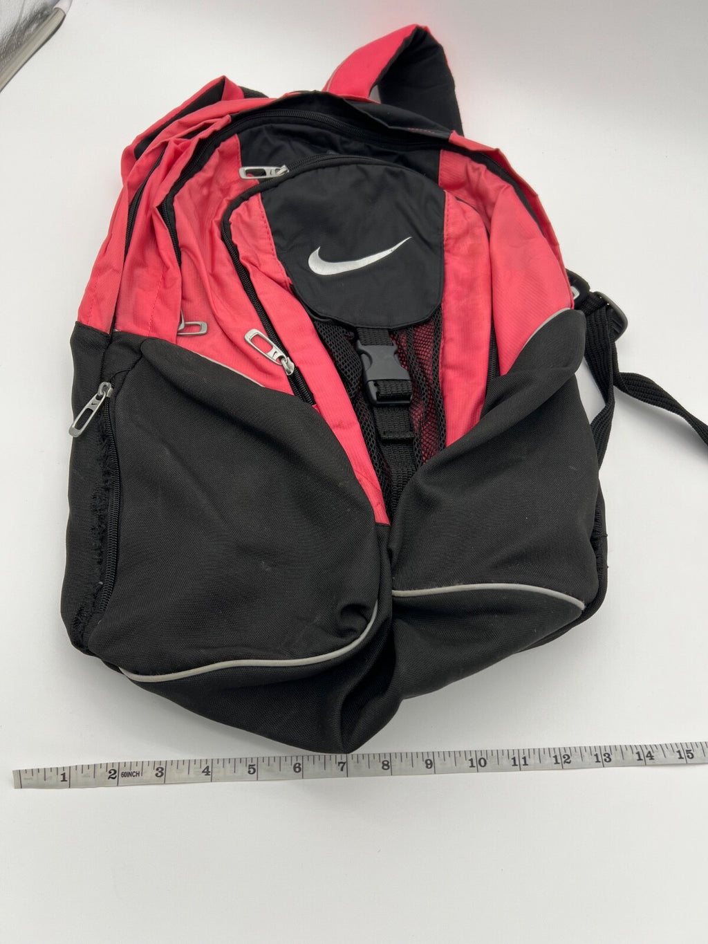 Nike Backpack Black and Pink 3 Zipper Pocket