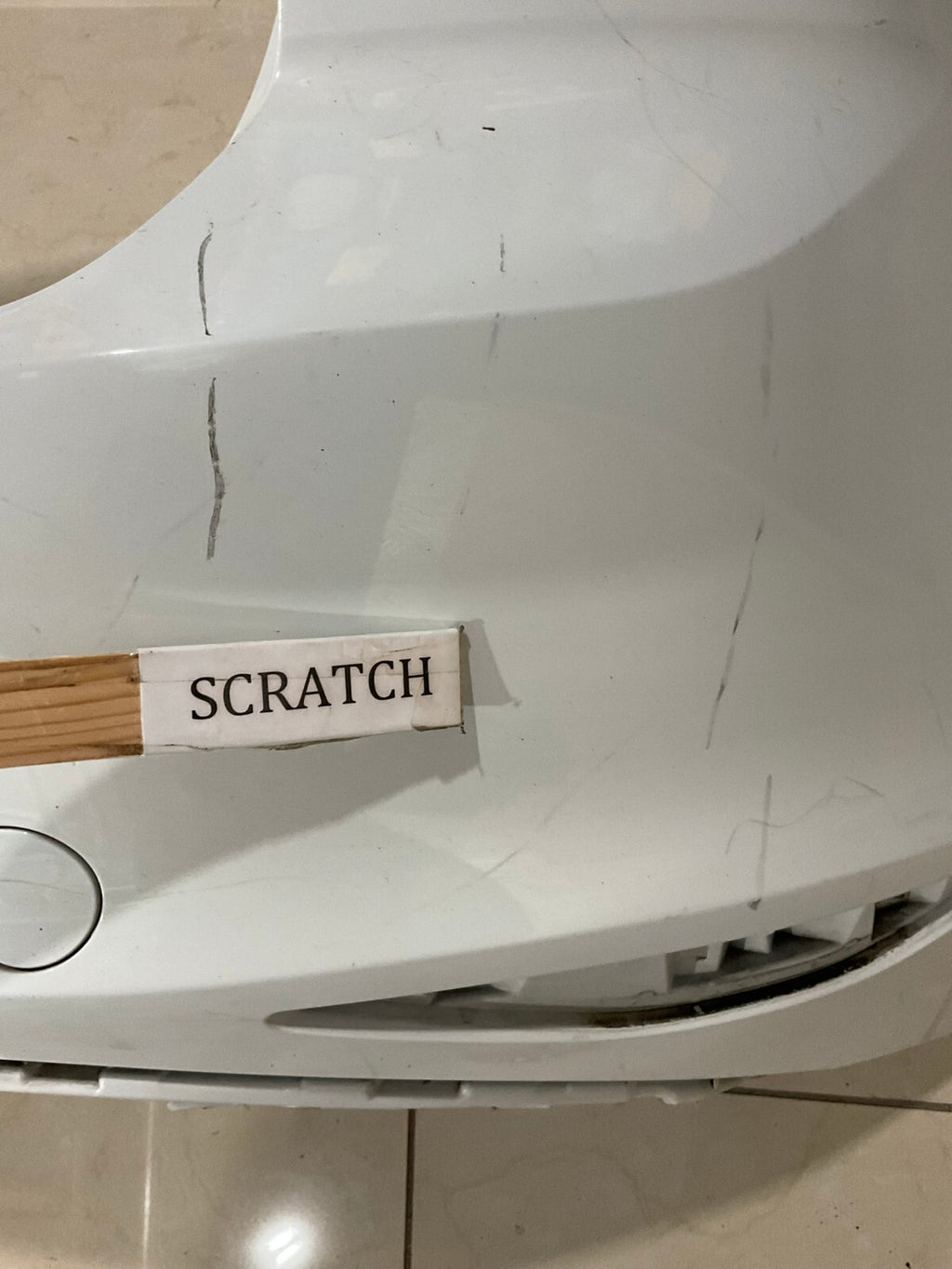 Rear Bumper Cover White 2018-2019 Volkswagen Golf GTi 5GM+807+421 OEM