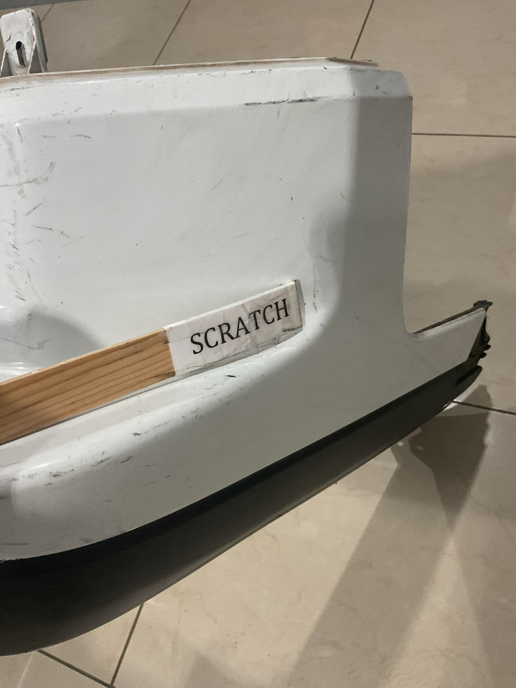 Rear Bumper Cover White Land Rover LR3 HSE SE 2005-2008 9H2217D822 OEM