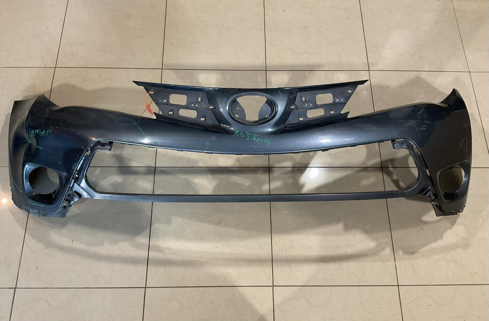 Front Bumper Cover Blue 2013-2015 Toyota RAV4 52119+42a00 OEM