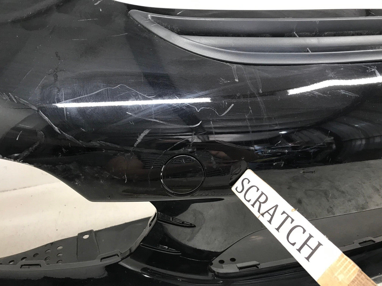Front Bumper Cover Black Porche 911 Carrera 2012 2016 w/Sensor Holes OEM