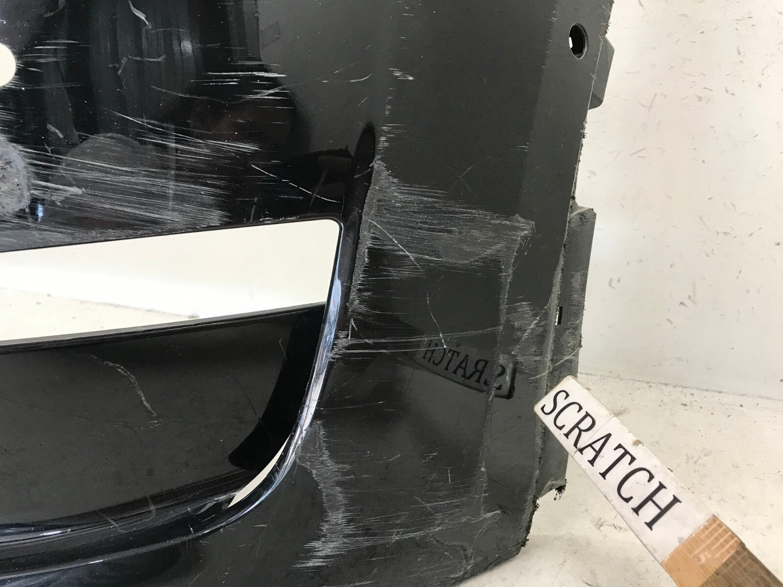 Front Bumper Cover Black 2020-2022 Tesla Model Y Long Range w/Sensor Holes OEM
