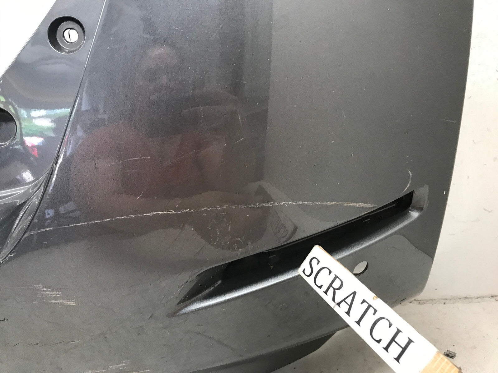 Rear Bumper Cover Gray 18-20 Nissan Leaf S/SL/SV w/Sensor Holes 85022-5SA0H OEM