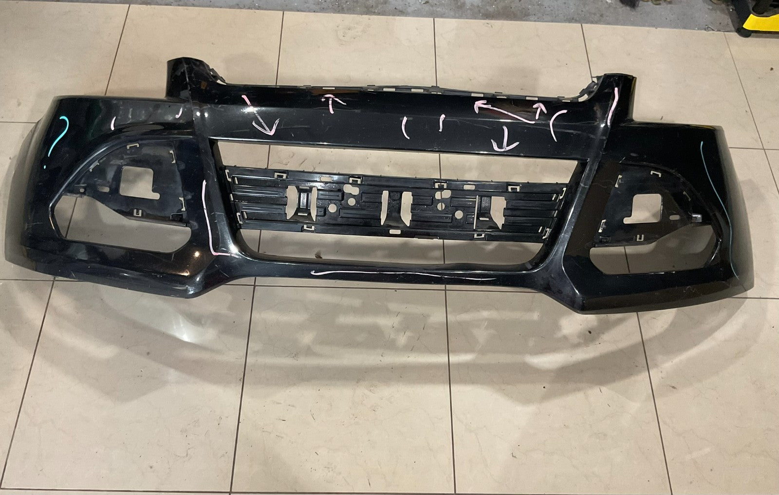 Front Bumper Cover Black 2013-2016 Ford Escape CAPA