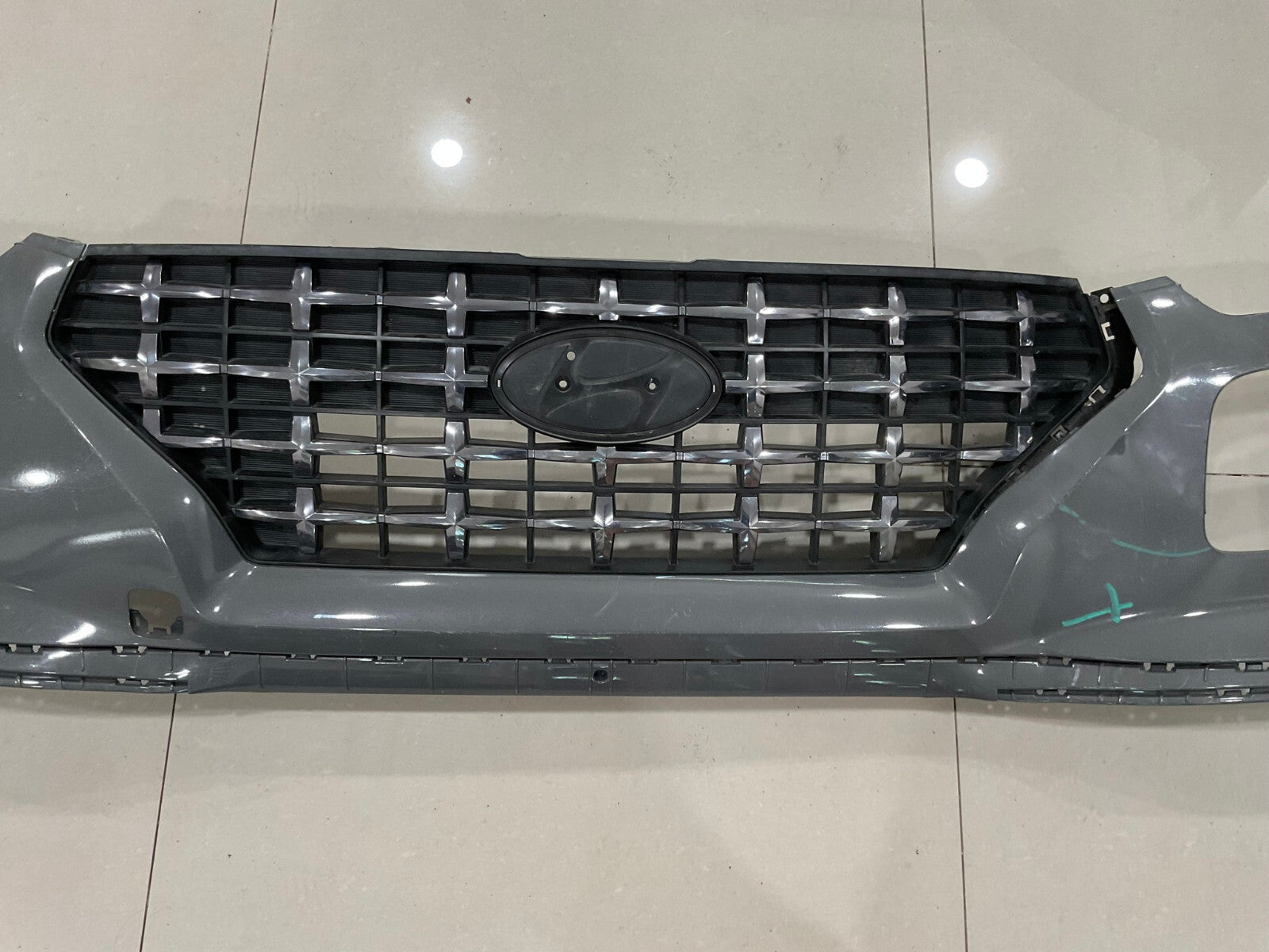 Front Upper Bumper Cover Grey 2020-2025 Hyundai Venue CAPA