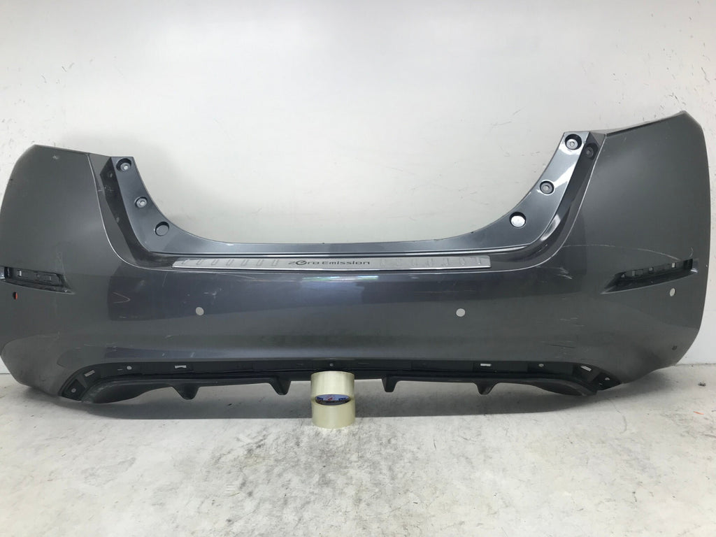 Rear Bumper Cover Gray 18-20 Nissan Leaf S/SL/SV w/Sensor Holes 85022-5SA0H OEM