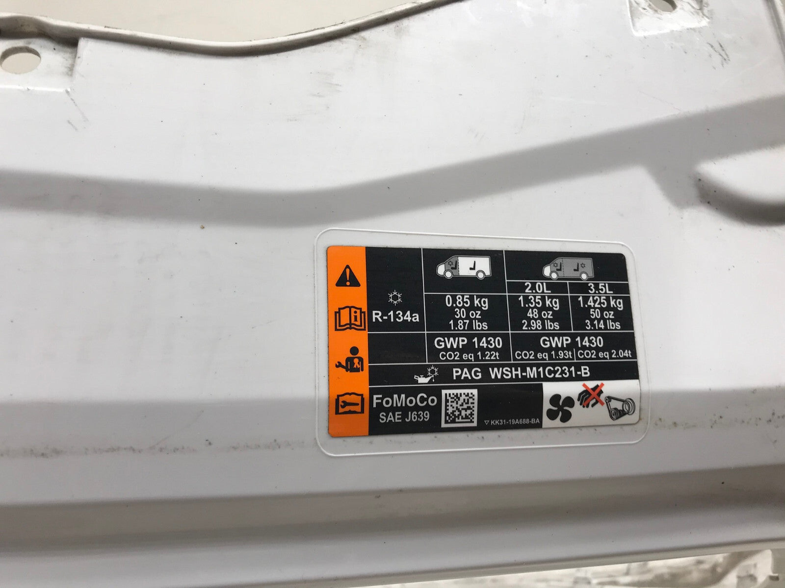 Front Bumper Cover White 2020 2021 Ford Transit 150/250/350 LK41-R17757-ACW OEM