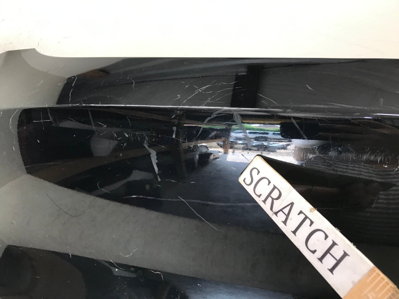 Front Bumper Cover Black 2020-2022 Tesla Model Y Long Range w/Sensor Holes OEM