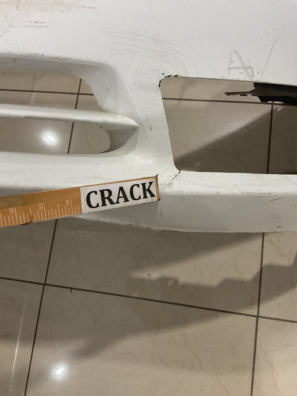 Front Bumper Cover White Honda Civic 2012 2013 71101+TR0+ZZ00 OEM