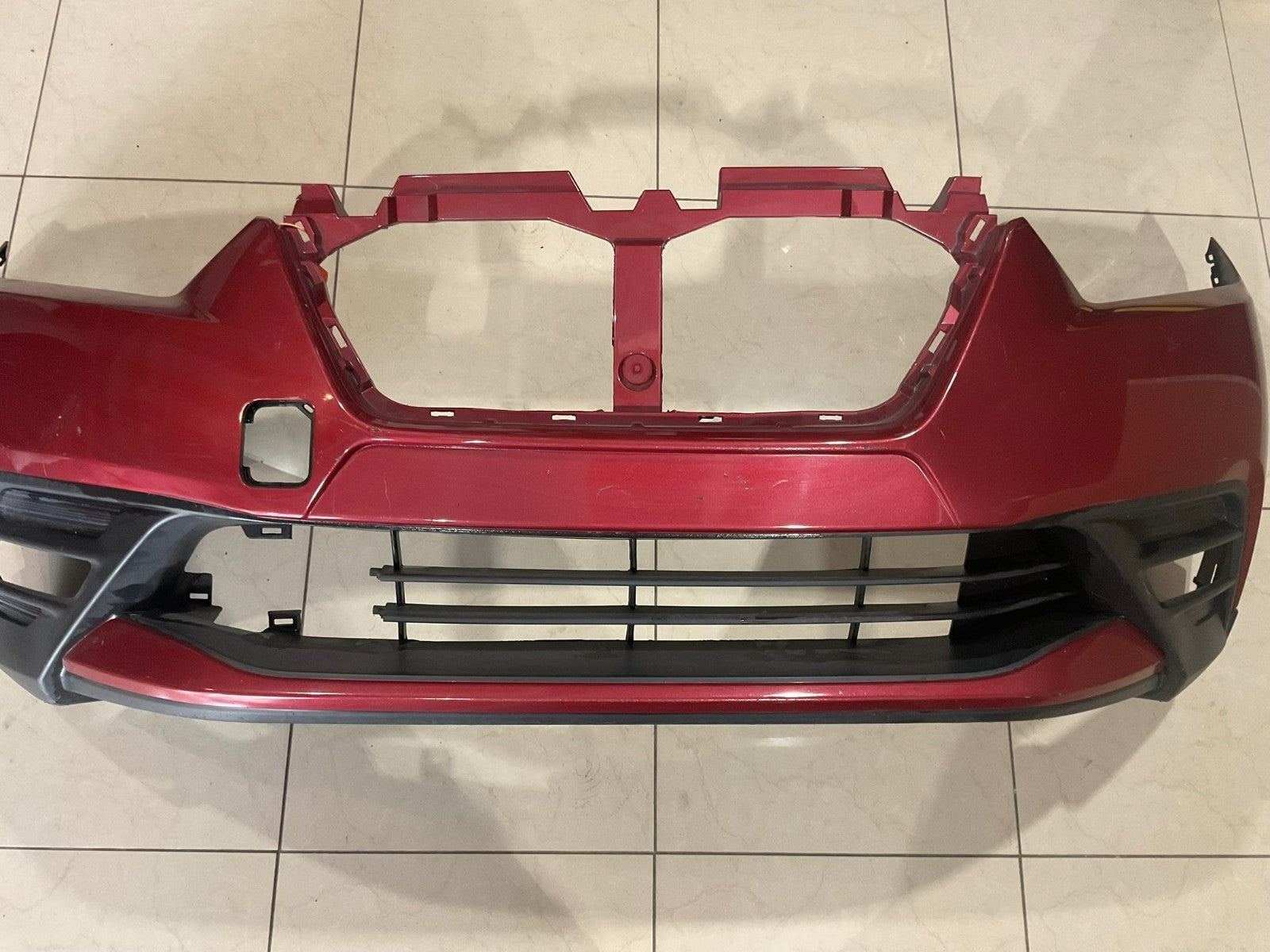 Front Bumper Cover Red 2018-2019 Nissan Kicks S/SV 62022+5rb0h OEM