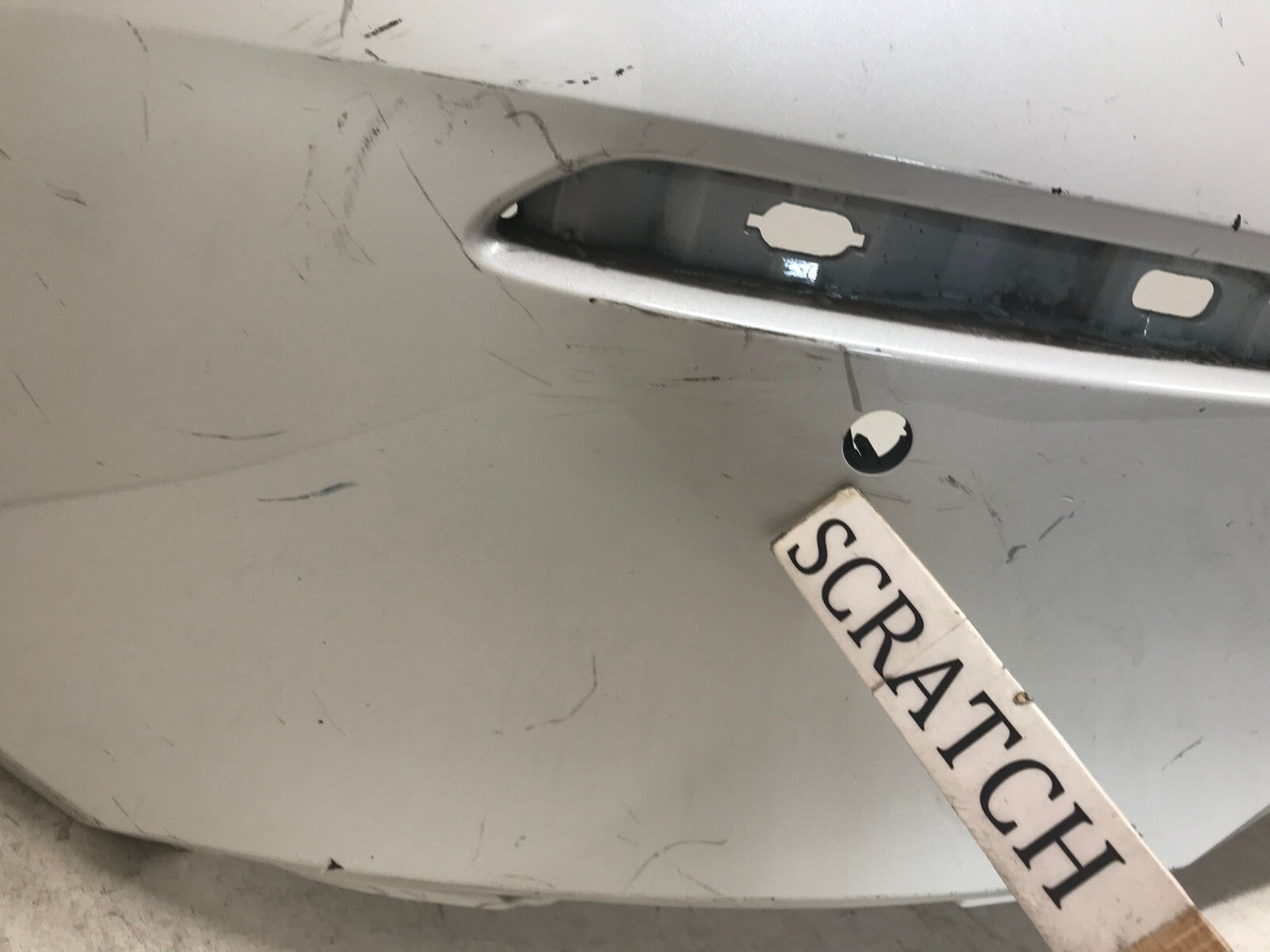 Rear Bumper Cover White 2022 2023 Honda Civic Hatchback w/Sensor Holes OEM
