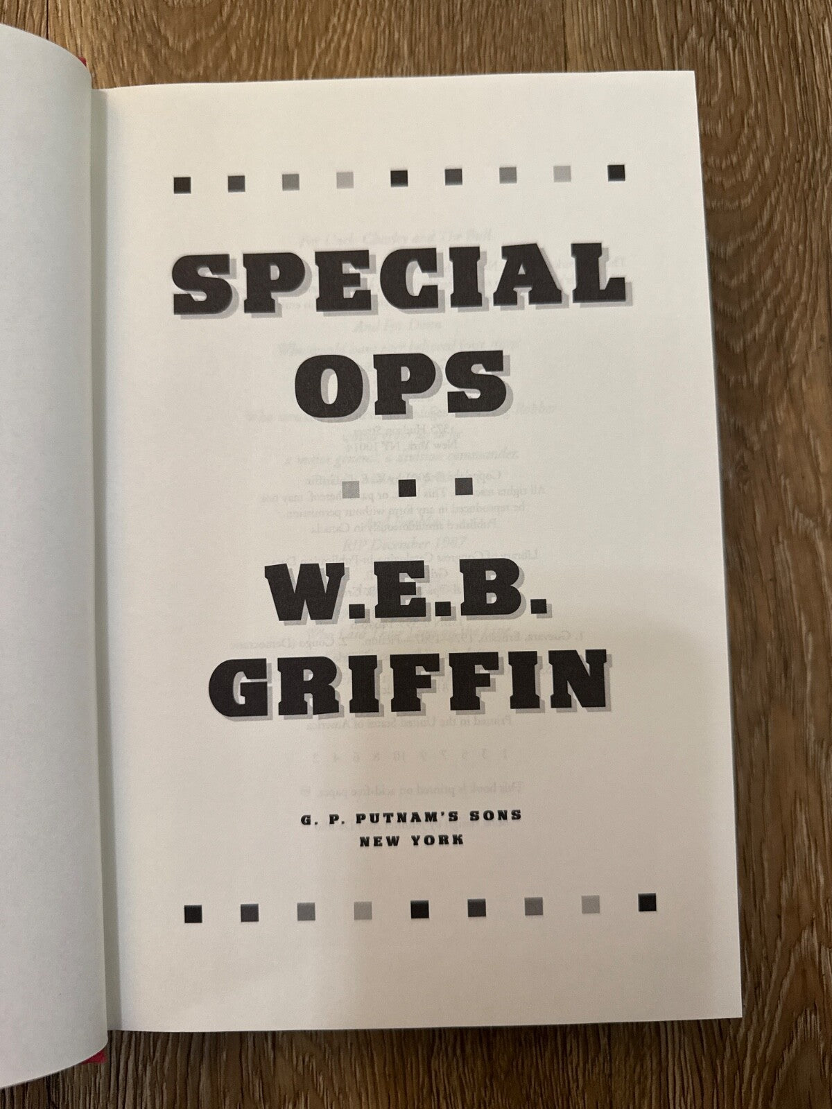 Special Ops: A Brotherhood of War Novel - Hardcover By Griffin, W. E. B. - GOOD