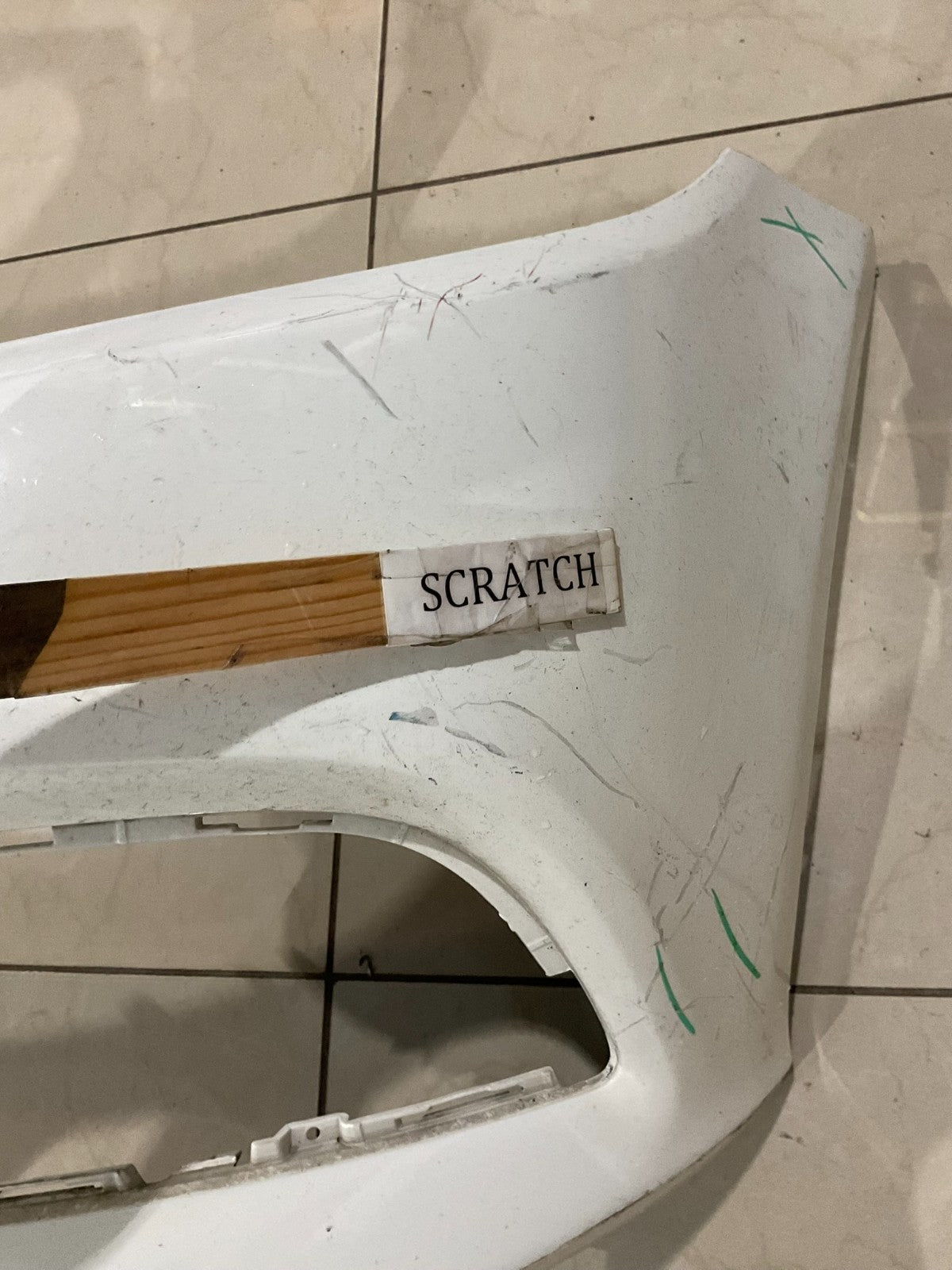 Front Bumper Cover White 2015-2018 Mercedes C Class C300 a 205 885 0125 OEM