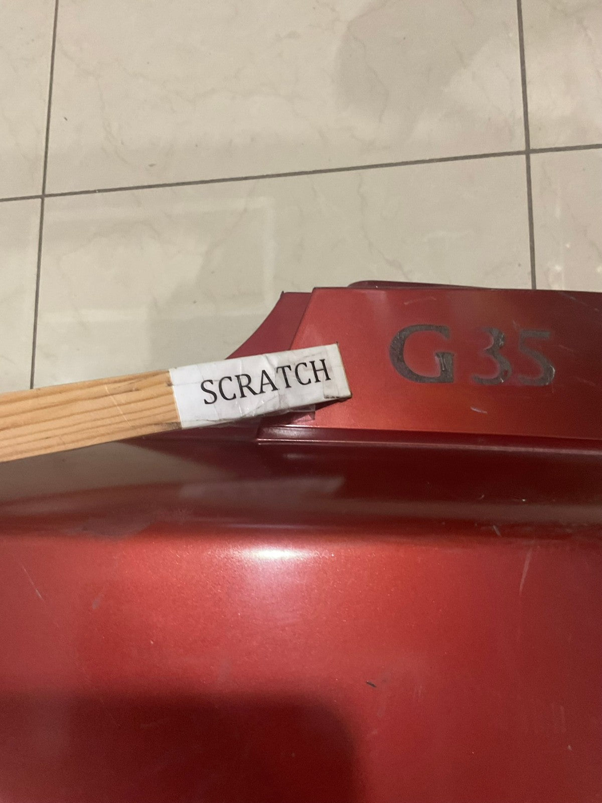 Rear Bumper Cover Red 2005-2006 Infiniti G35 Sedan 82022+AC740 OEM