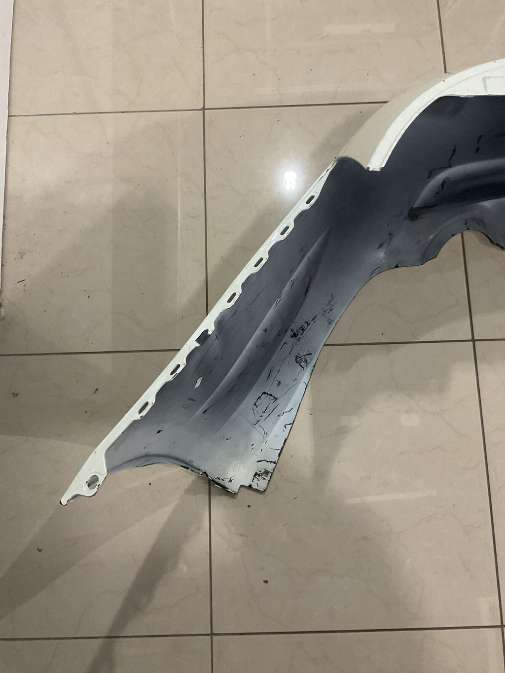 Rear Bumper Cover White 2008 Infiniti V35 G35X CAPA