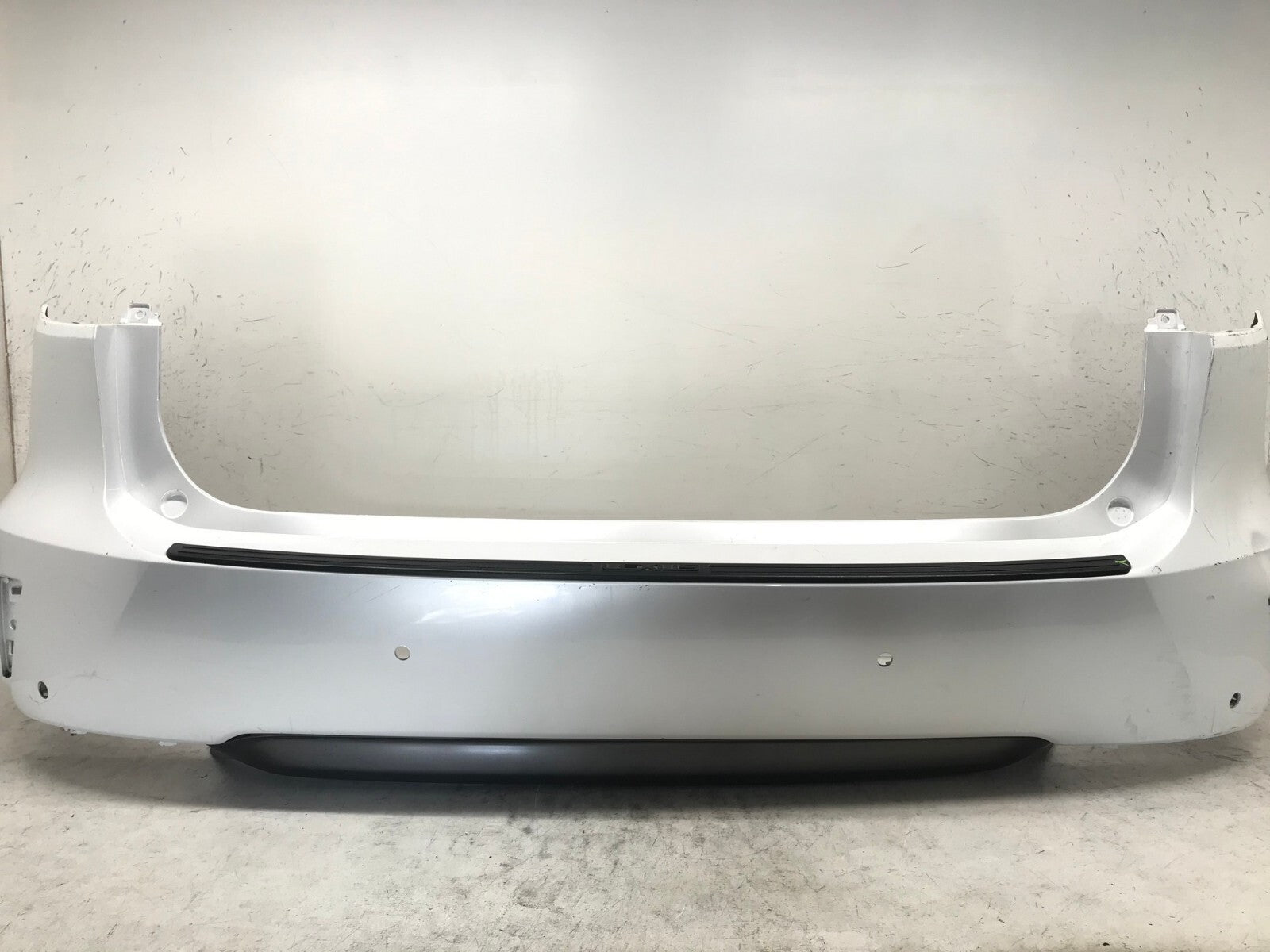 Rear Bumper Cover White Lexus RX350 RX450H Base F Sport 16-18 w/Sensor Holes OEM